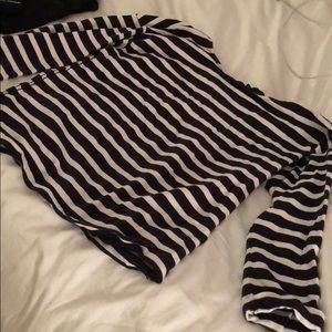 Black and white striped top for sale!